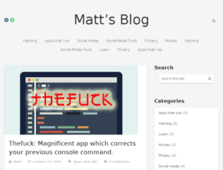 mattsevely.com screenshot