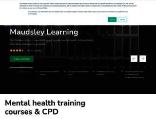 maudsleylearning.com screenshot