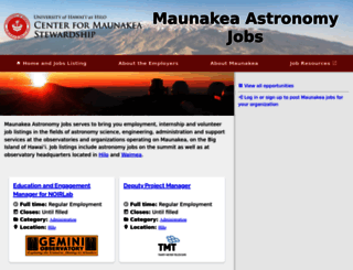 maunakeaastronomyjobs.org screenshot