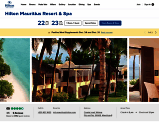 mauritius.hilton.com screenshot