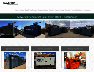 maverickgenerators.co.za screenshot