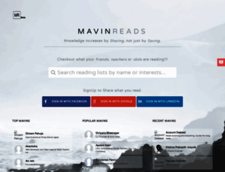 mavinreads.in screenshot