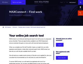 max-connect.com.au screenshot
