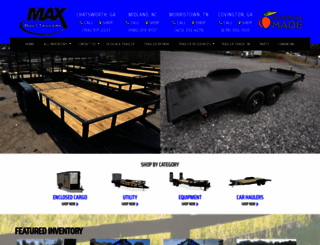 maxbuilttrailers.com screenshot