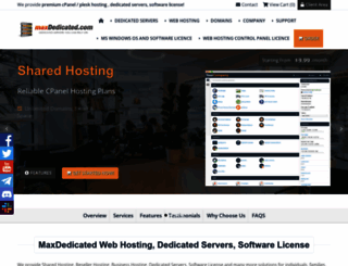 maxdedicated.com screenshot