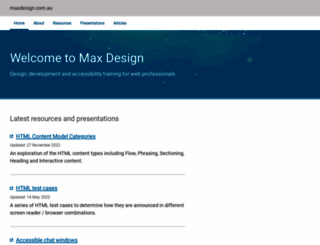 maxdesign.com.au screenshot