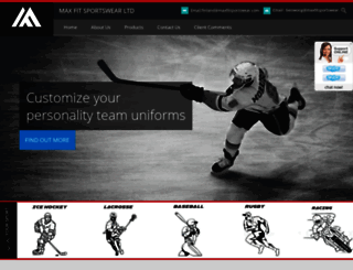 maxfitsportswear.com screenshot
