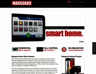 maxguardalarms.com screenshot