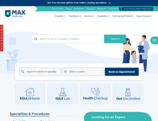 maxhealthcare.com screenshot