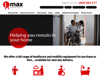 maxhealthcareequipment.com.au screenshot