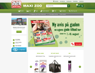 maxi-zoo.dk screenshot