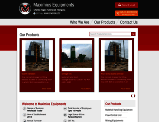 maximiusequipments.in screenshot