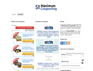 maximumcouponing.com screenshot