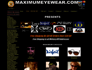 maximumeyewear.com screenshot