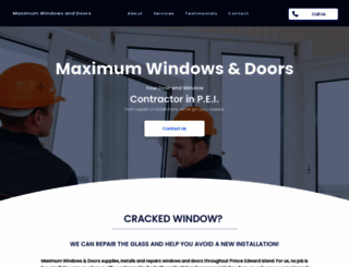 maximumwindowanddoors.ca screenshot