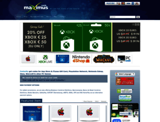 maximuscards.com screenshot