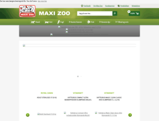 maxizoo.dk screenshot