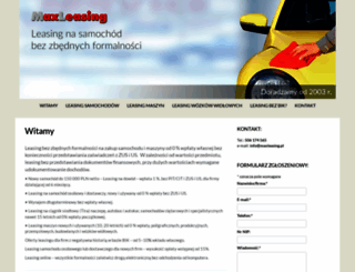 maxleasing.com.pl screenshot