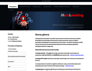 maxleasing.pl screenshot