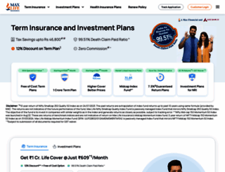 maxlifeinsurance.com screenshot