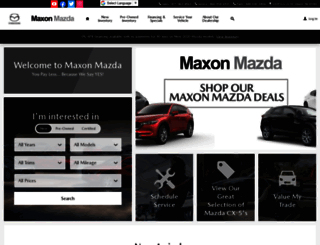 maxonmazda.com screenshot