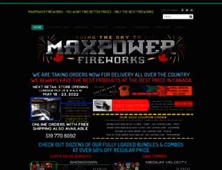 maxpowerfireworks.com screenshot