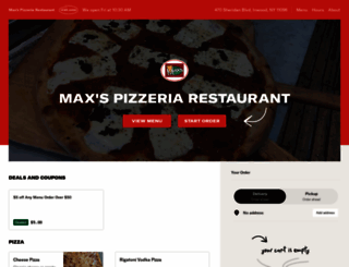 maxspizzeriarestaurant.com screenshot