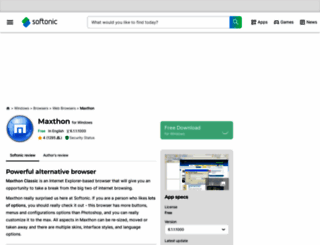 maxthon-classic.en.softonic.com screenshot