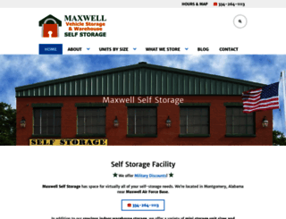 maxwellselfstorage.com screenshot