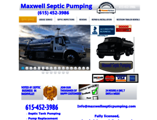 maxwellsepticpumping.com screenshot