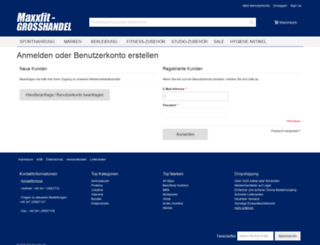 maxxfit-grosshandel.de screenshot