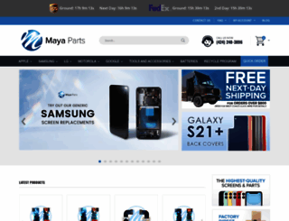 mayacellularparts.com screenshot