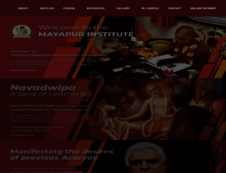 mayapurinstitute.org screenshot