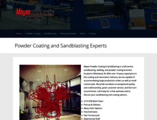 mayespowdercoating.com screenshot