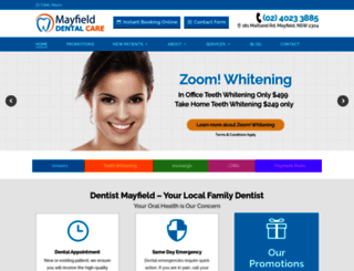 mayfielddentalcare.com.au screenshot