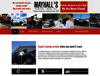 mayhallswrecker.com screenshot