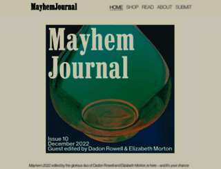 mayhemjournal.co.nz screenshot
