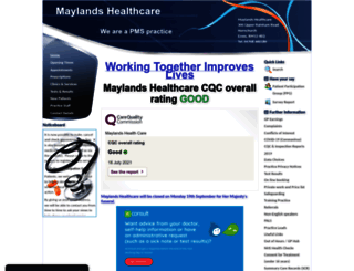 maylandshealthcare.co.uk screenshot