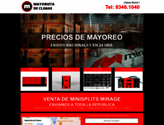mayoristadeclimas.com screenshot