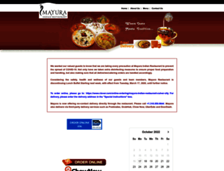 mayura-indian-restaurant.com screenshot