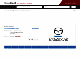 mazdapietermaritzburg.thinklocal.co.za screenshot