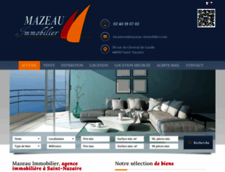mazeau-immobilier.com screenshot