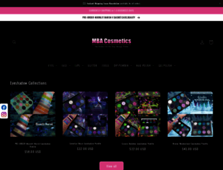 mbacosmetics.com screenshot