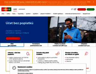mbank.cz screenshot