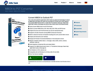 mboxtopstconverter.pcrecoverytools.com screenshot