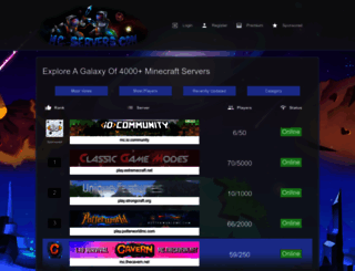mc-servers.com screenshot