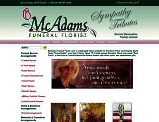 mcadamsfuneralflorist.com screenshot