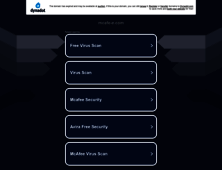 mcafe-e.com screenshot