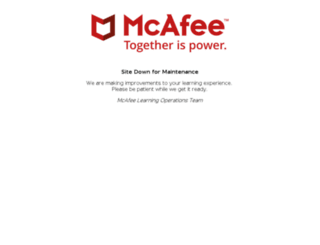 mcafee.sumtotalsystems.com screenshot