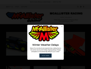 mcallisterracing.com screenshot